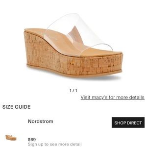 Anne Klein clear platform sandles. Size 7.5. Never worn.